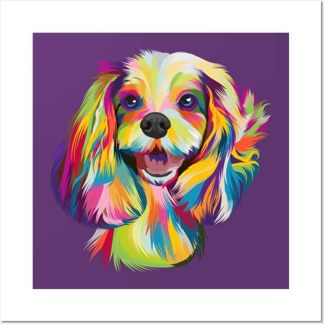 Pop Art Cavalier King Charles Spaniel Wall Art by Cavalier Gifts